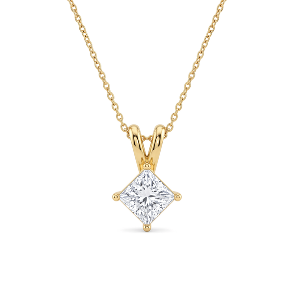 Princess Solitaire Princess Diamond Pendant