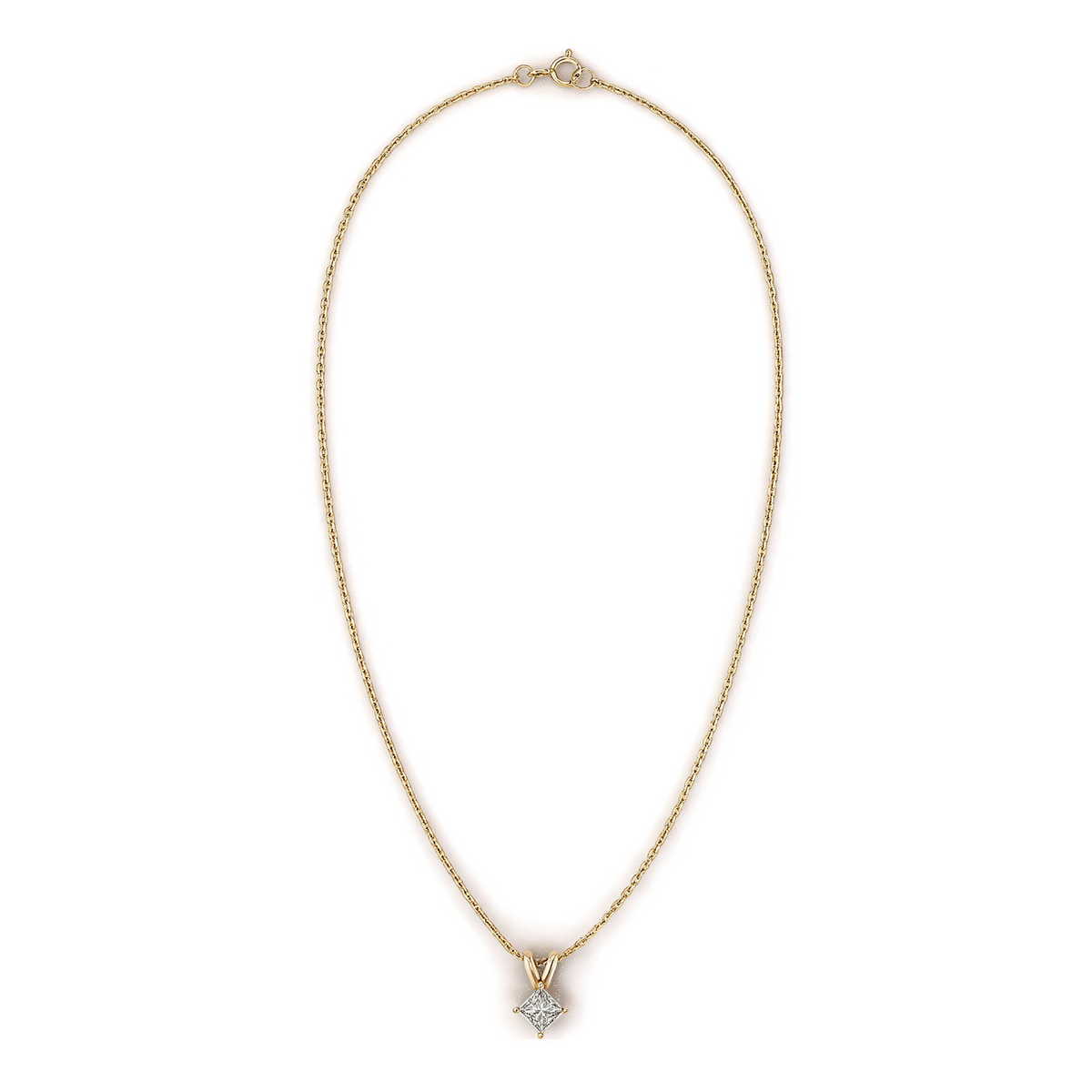 Princess Solitaire Princess Diamond Pendant