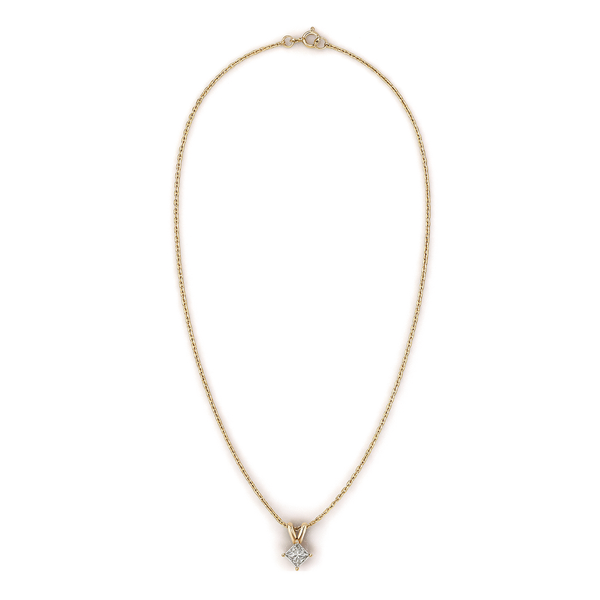 Princess Solitaire Princess Diamond Pendant