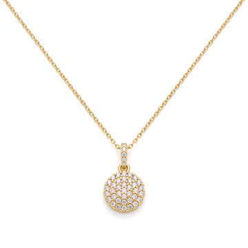 Pavé Disc Medallion Round Diamond Pendant