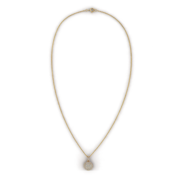 Pavé Disc Medallion Round Diamond Pendant