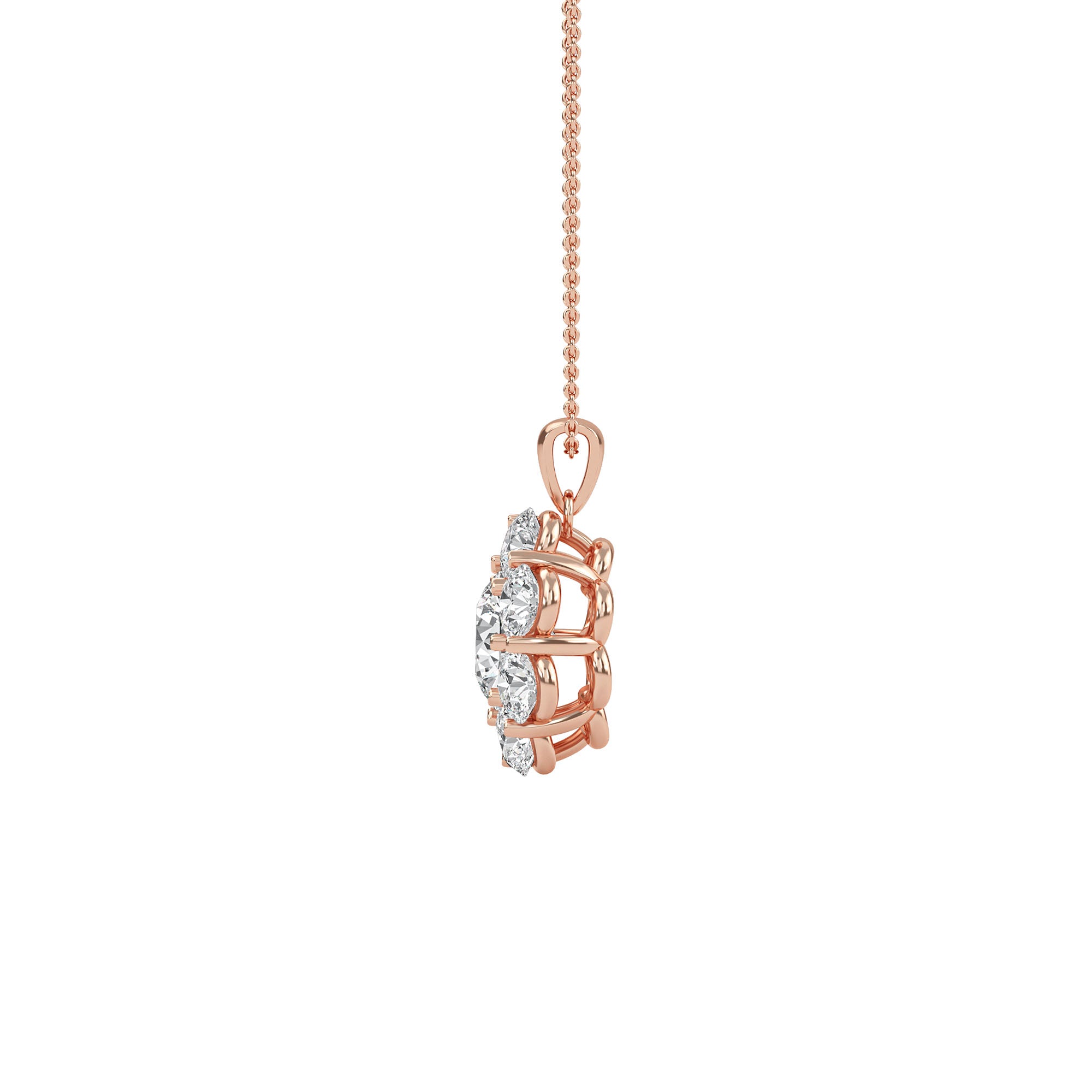 Dazzling Round Diamond Halo Pendant