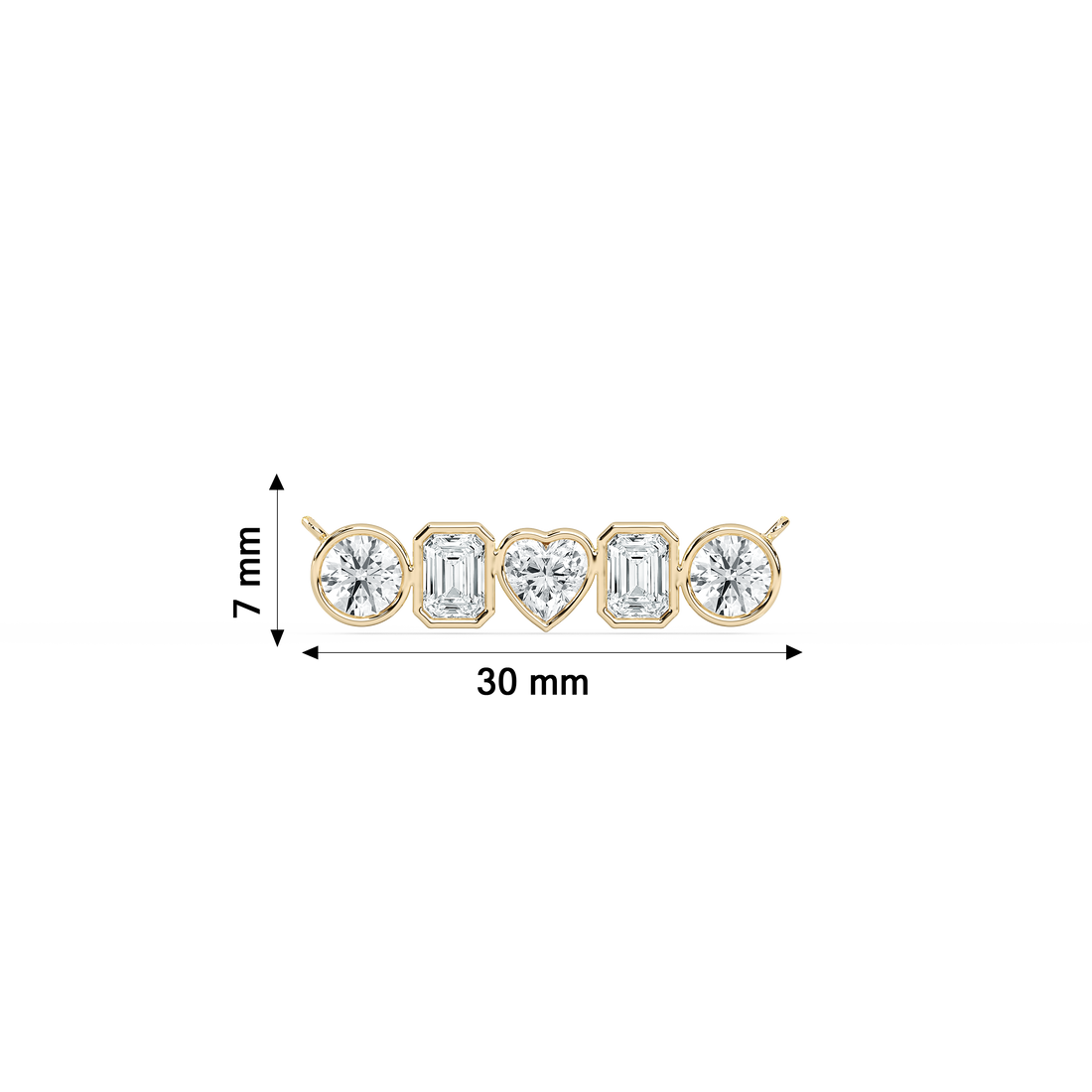 Bezel Set Diamond Bar Necklace