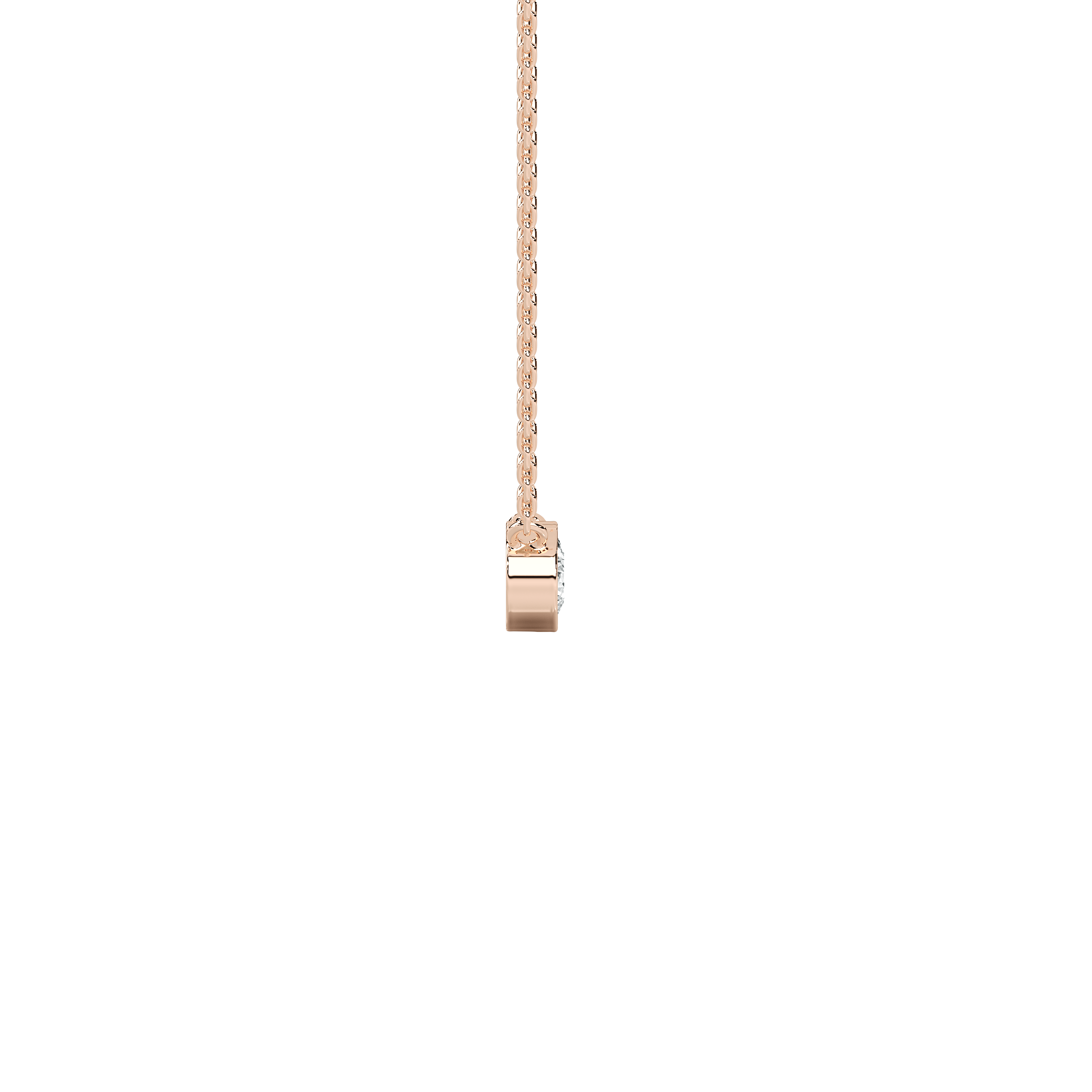 Bezel Set Diamond Bar Necklace