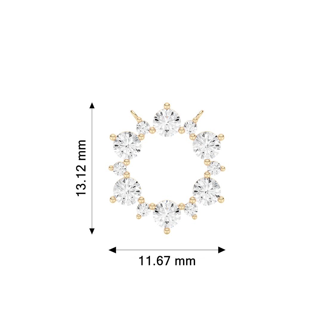 Floating Diamond Circle Necklace