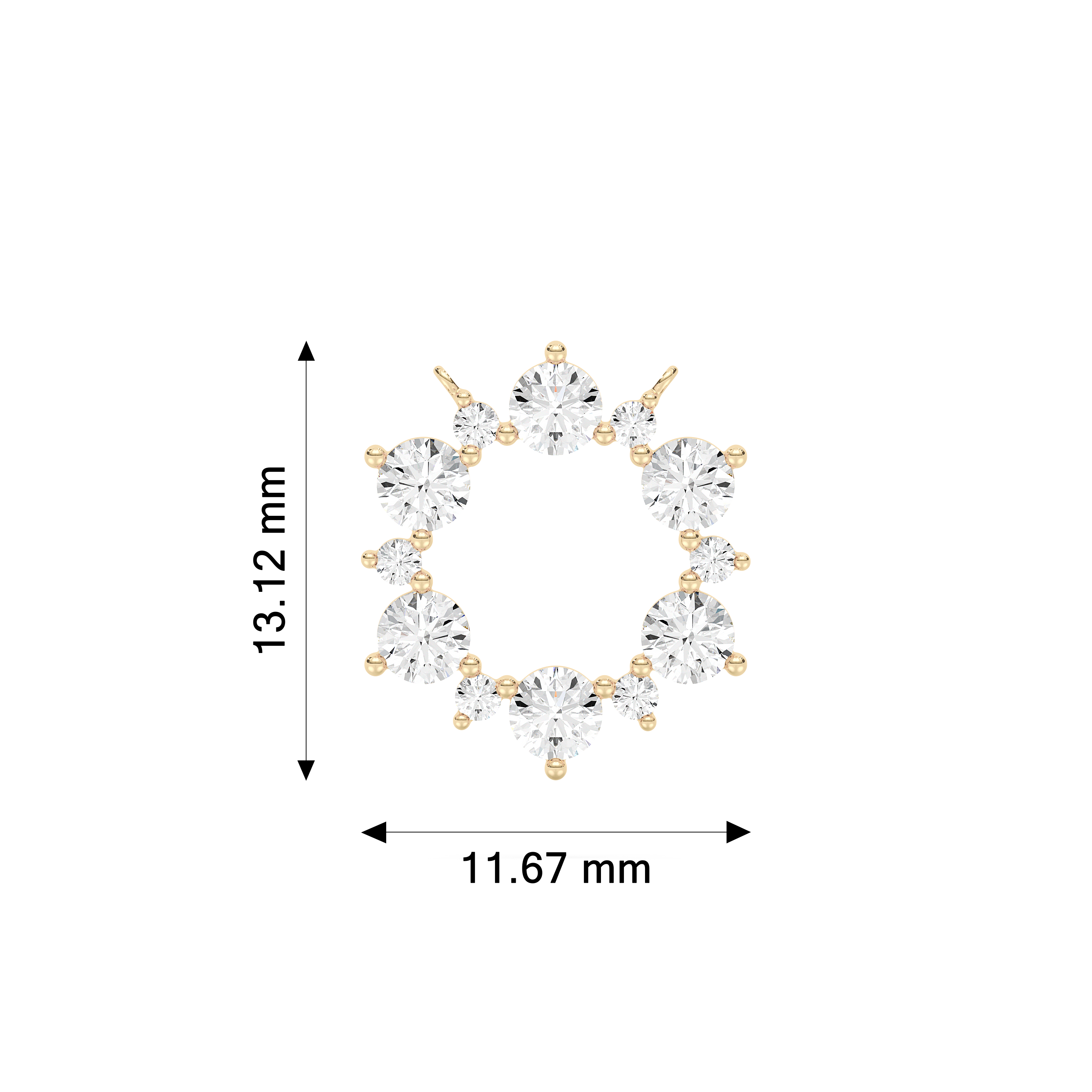 Floating Diamond Circle Necklace