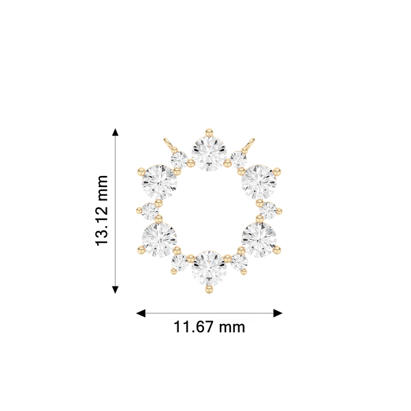 Floating Lab Grown Diamond Circle Necklace