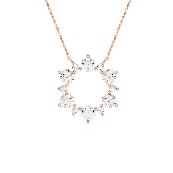 Floating Lab Grown Diamond Circle Necklace