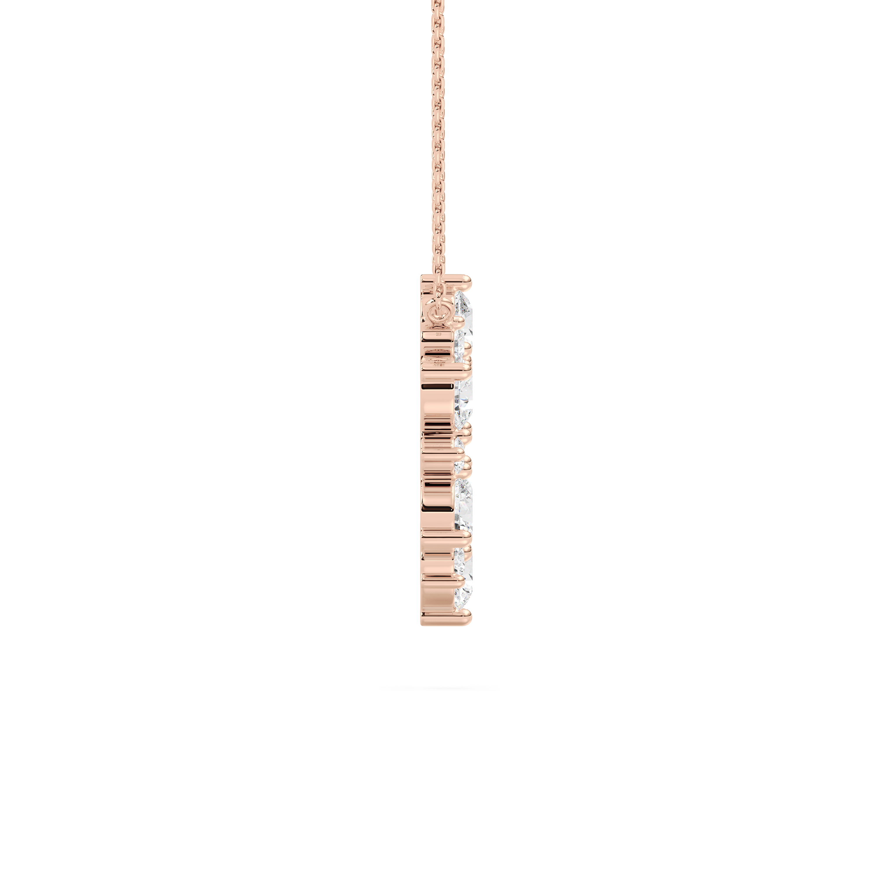 Floating Diamond Circle Necklace