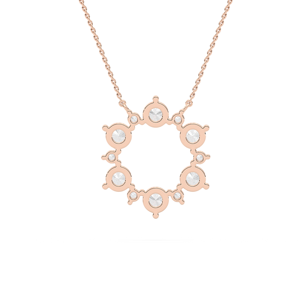 Floating Lab Grown Diamond Circle Necklace