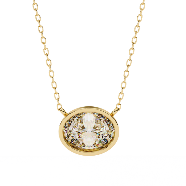 Oval Lab Grown Diamond Pendant Necklace