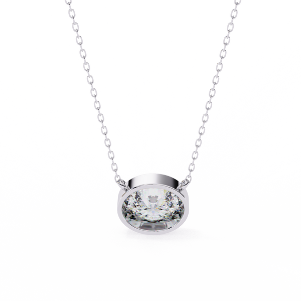 Oval Lab Grown Diamond Pendant Necklace