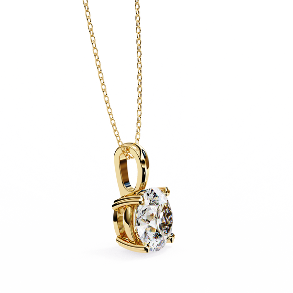 Luxury Round Lab Grown Diamond Pendant