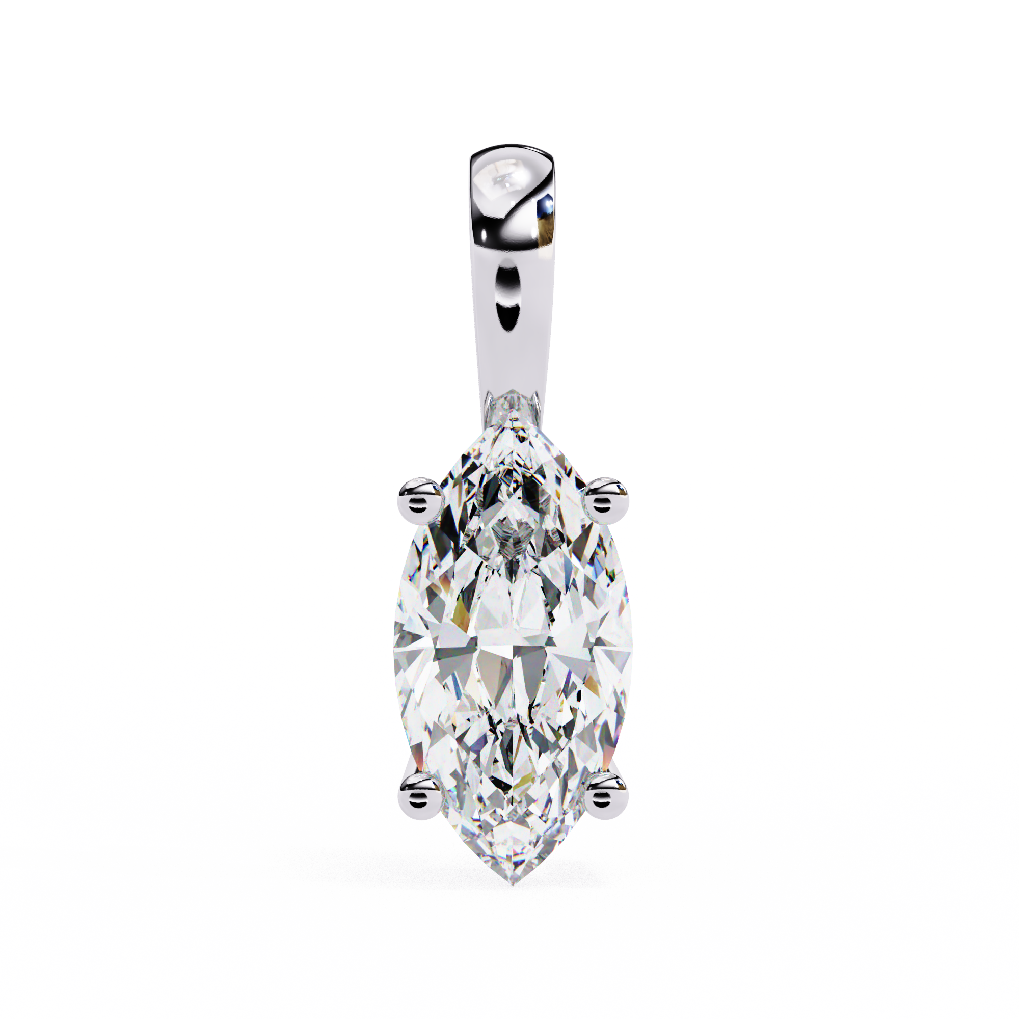 Marquise Cut Diamond Pendant Necklace