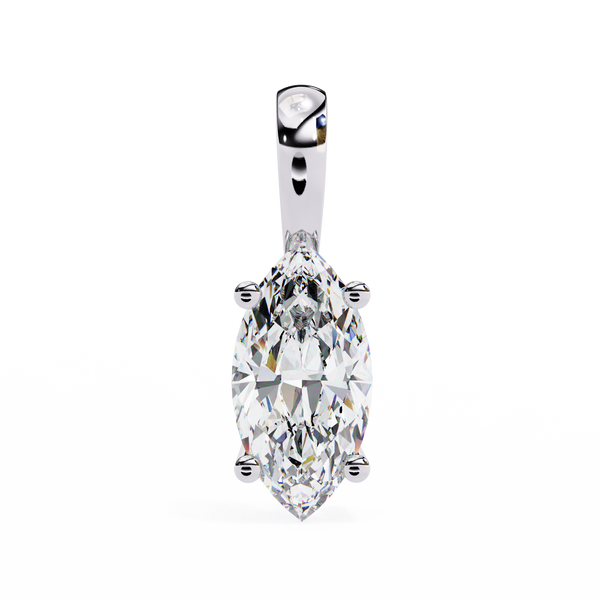 Luxurious Marquise Lab Grown Diamond Cut Solitaire Pendant