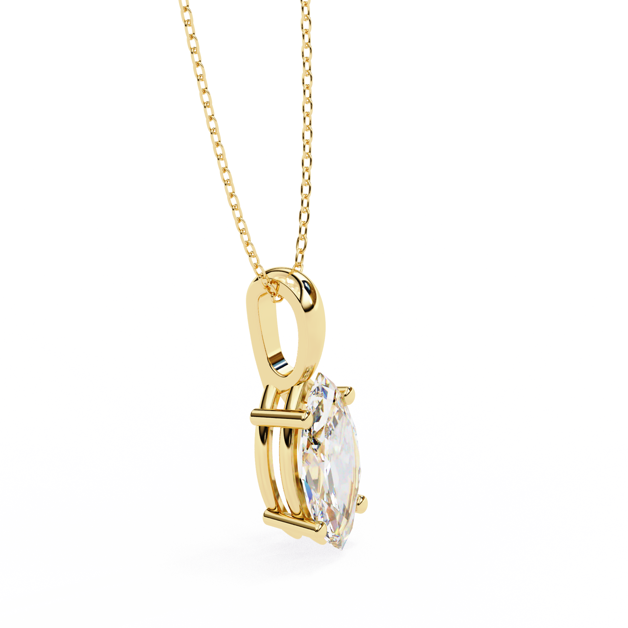 Marquise Cut Diamond Pendant Necklace