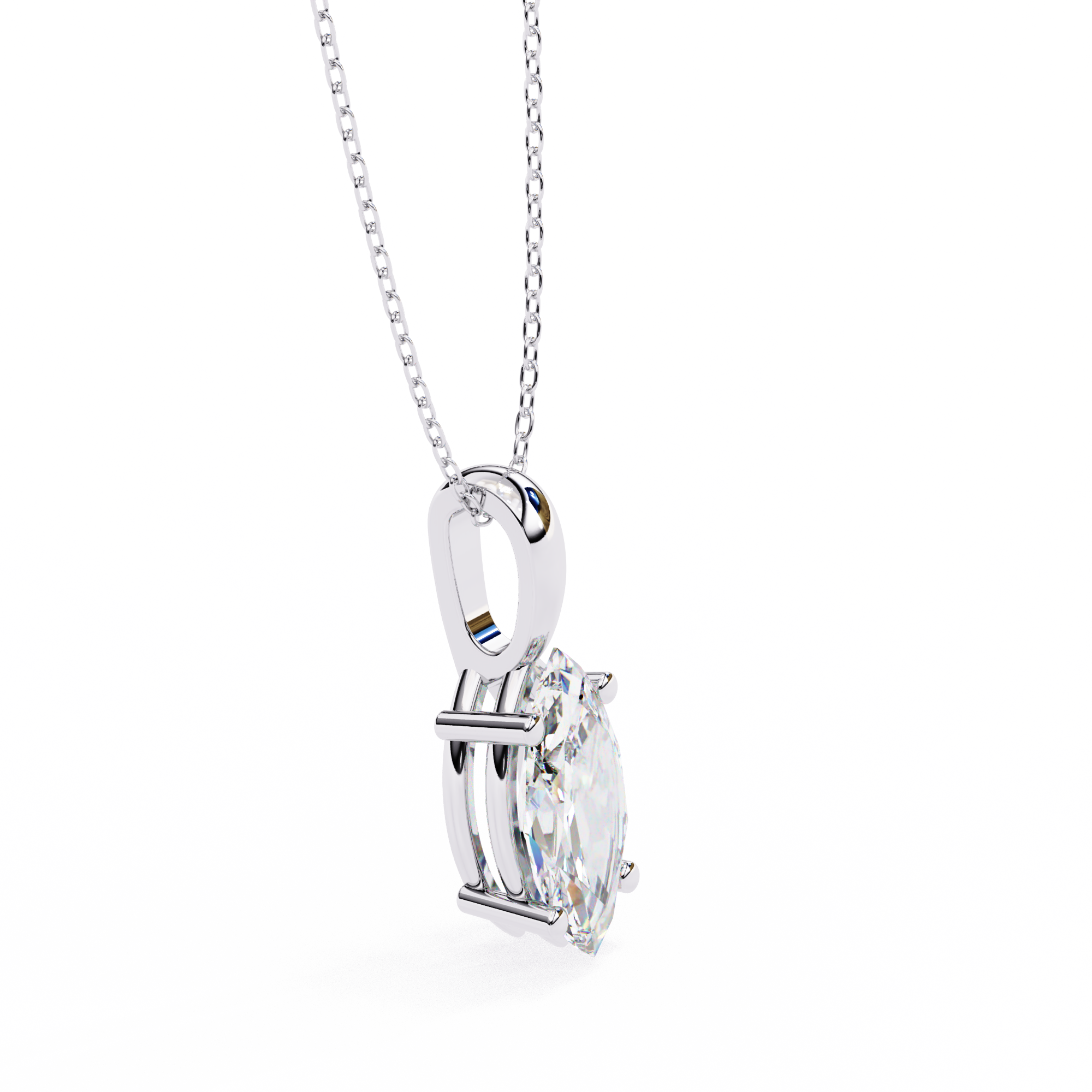 Marquise Cut Diamond Pendant Necklace