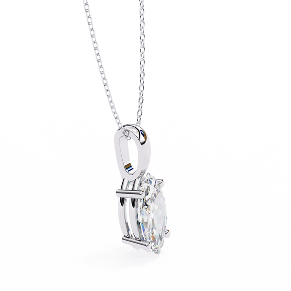 Luxurious Marquise Lab Grown Diamond Cut Solitaire Pendant