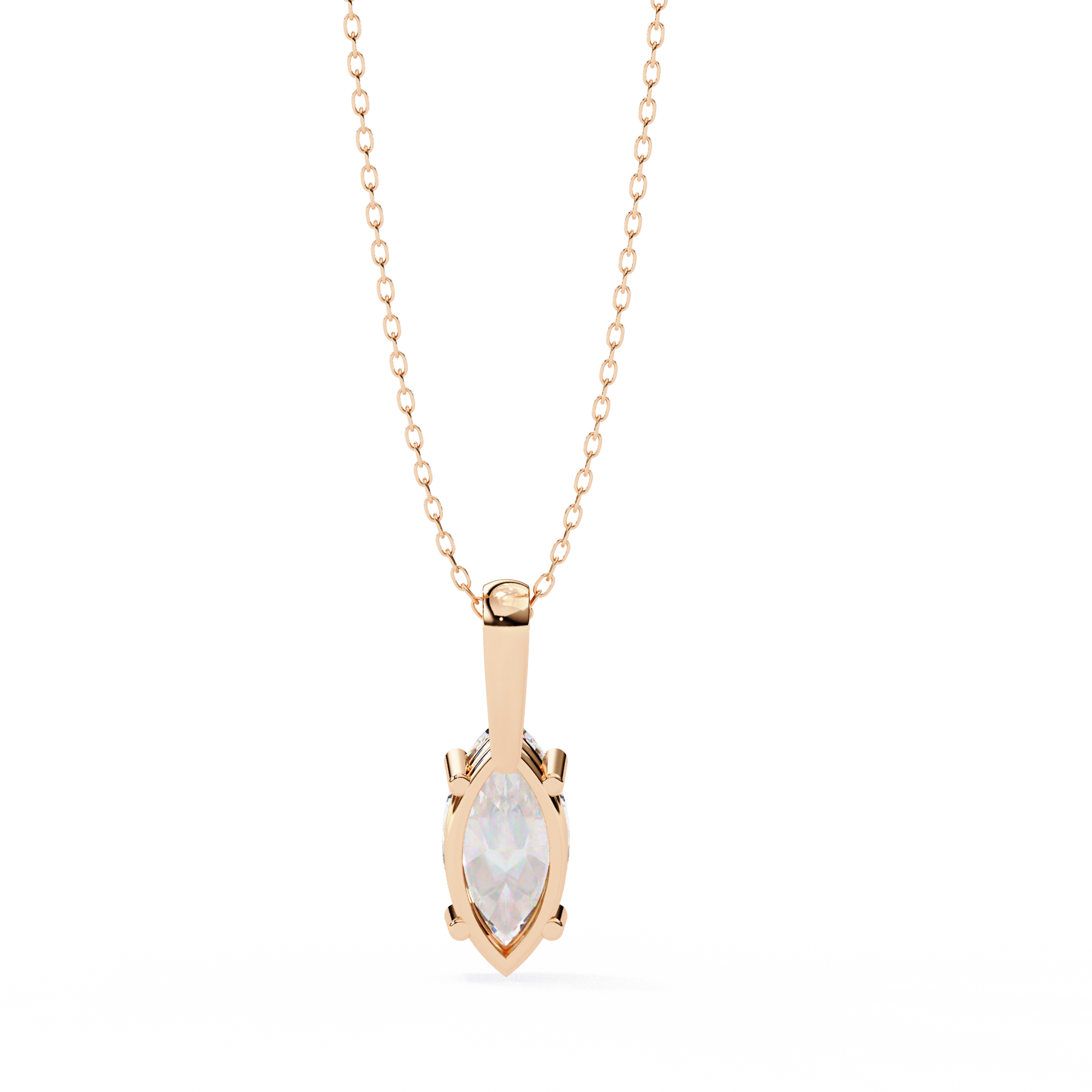 Marquise Cut Diamond Pendant Necklace