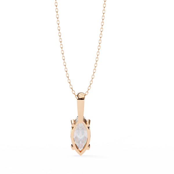 Luxurious Marquise Lab Grown Diamond Cut Solitaire Pendant