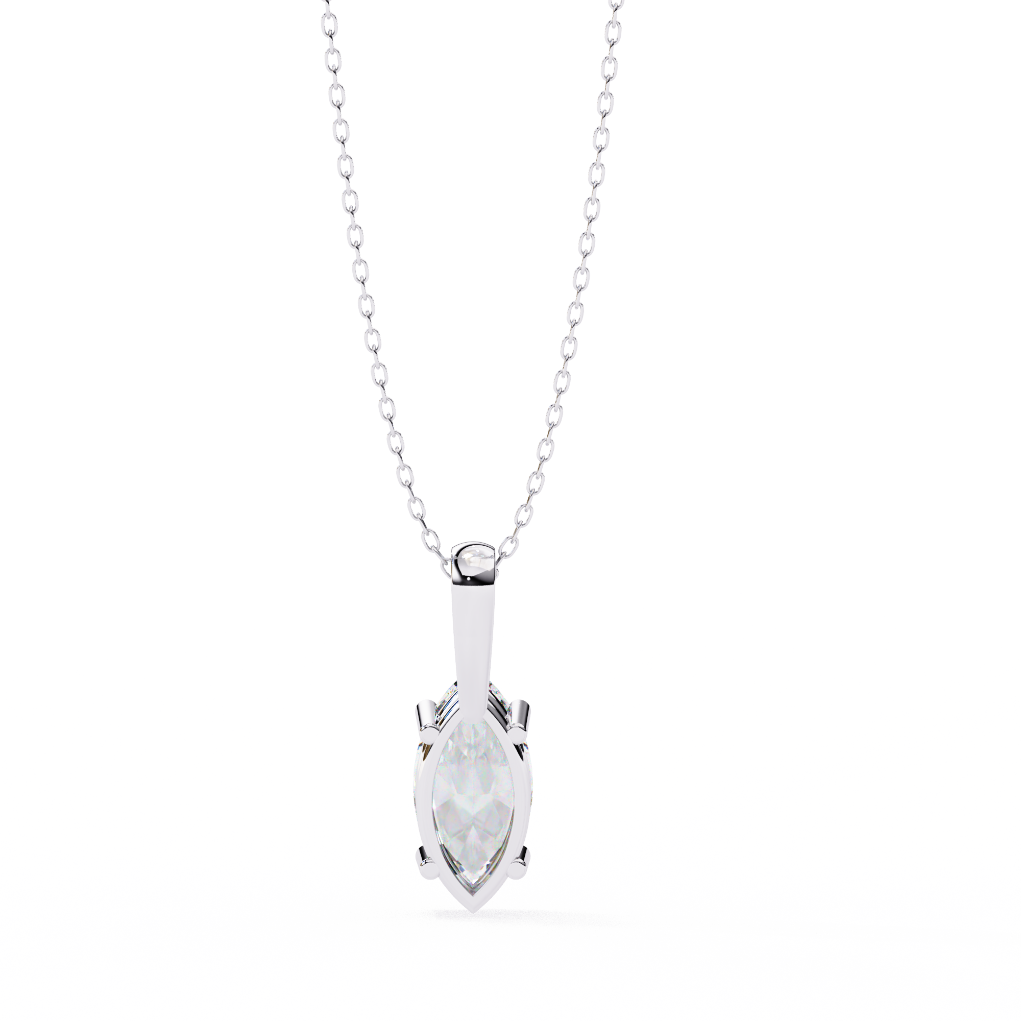 Marquise Cut Diamond Pendant Necklace