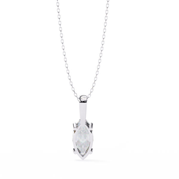 Luxurious Marquise Lab Grown Diamond Cut Solitaire Pendant