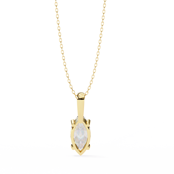 Luxurious Marquise Lab Grown Diamond Cut Solitaire Pendant