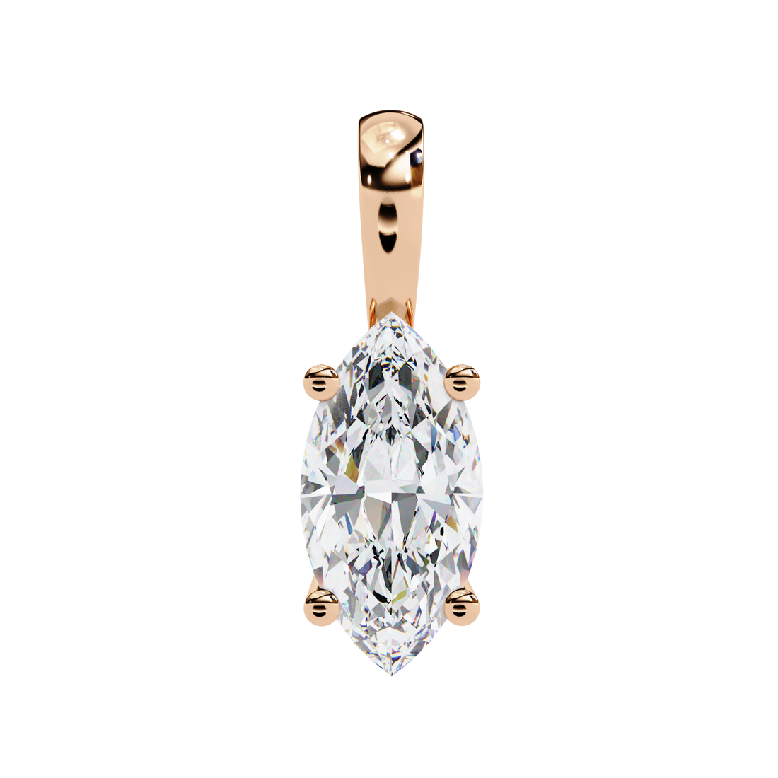 Marquise Cut Diamond Pendant Necklace