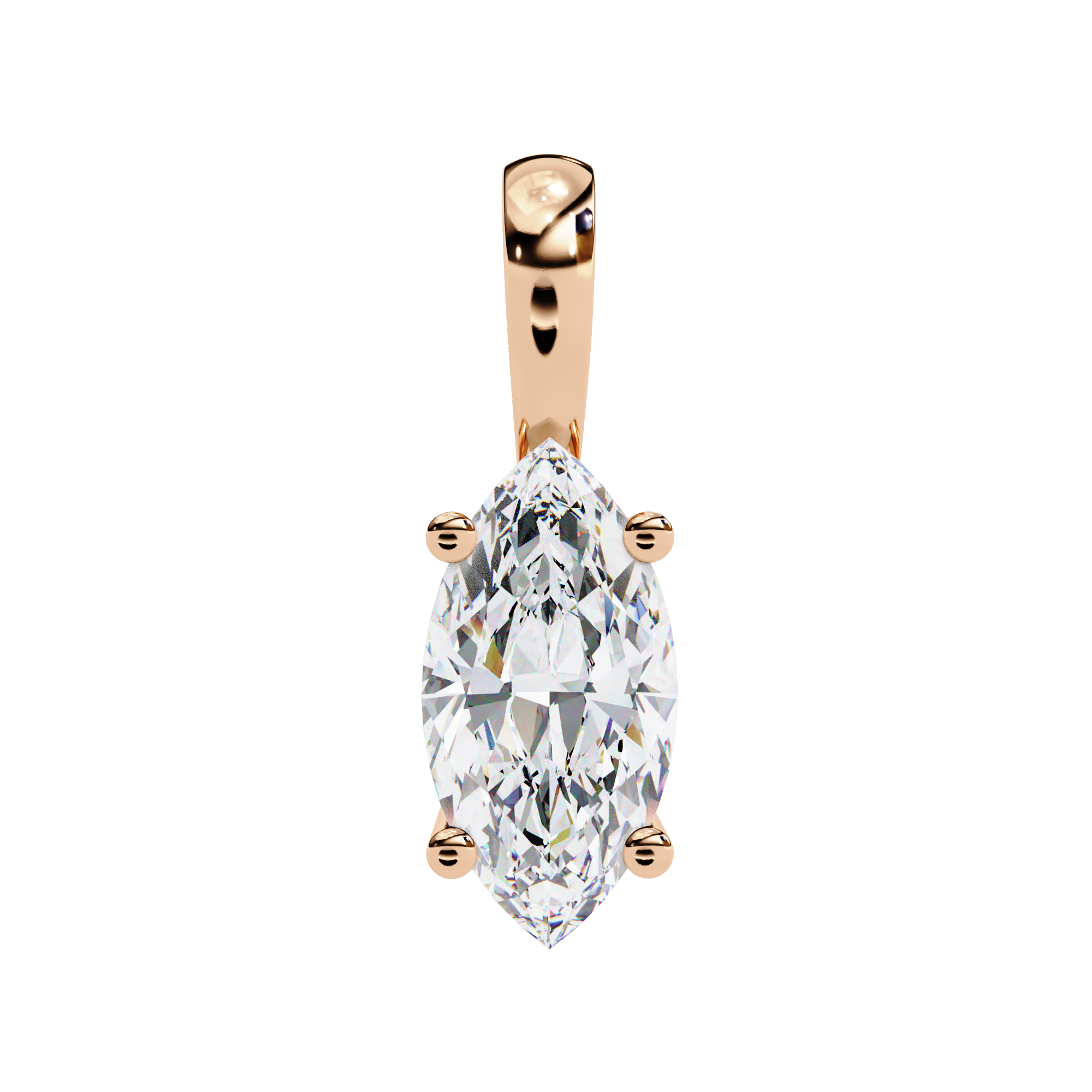 Marquise Cut Diamond Pendant Necklace