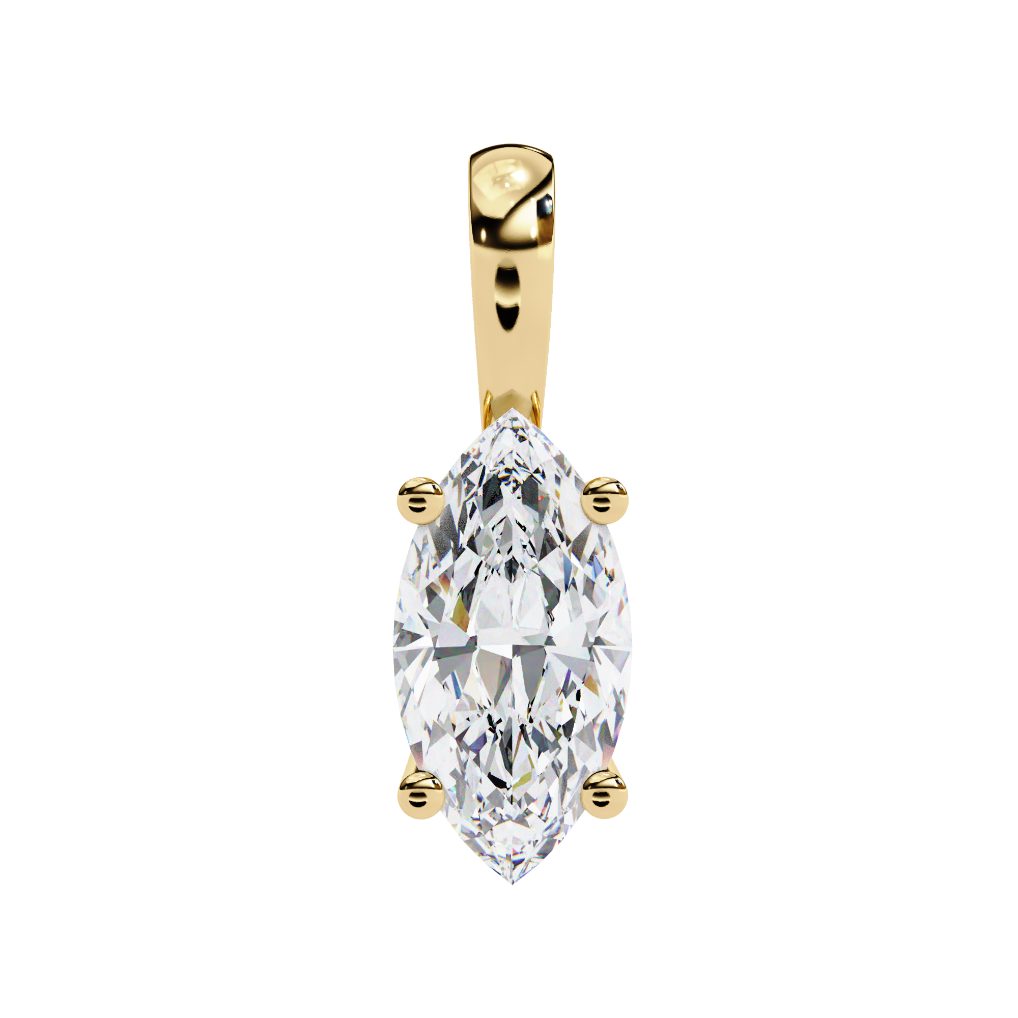 Marquise Cut Diamond Pendant Necklace