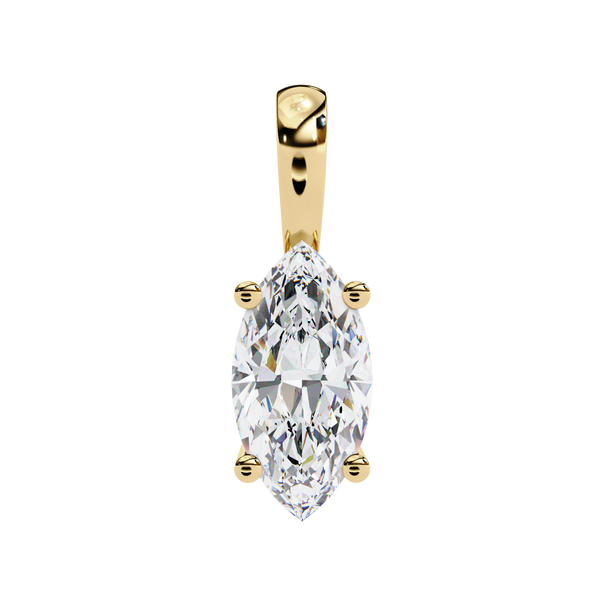 Luxurious Marquise Lab Grown Diamond Cut Solitaire Pendant