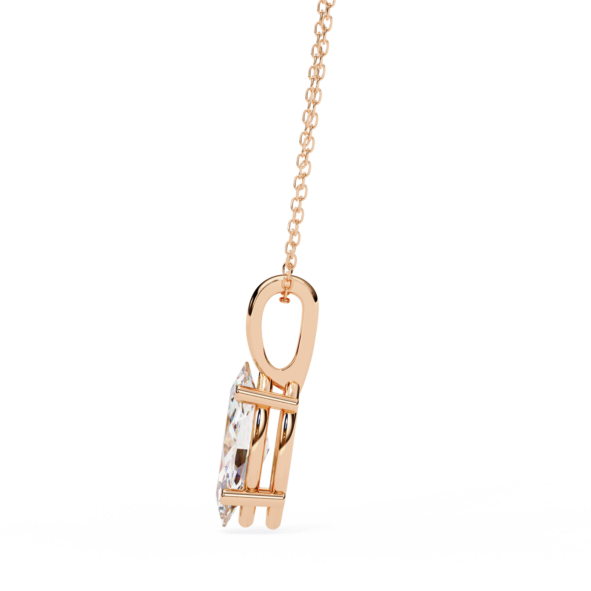 Marquise Cut Diamond Pendant Necklace