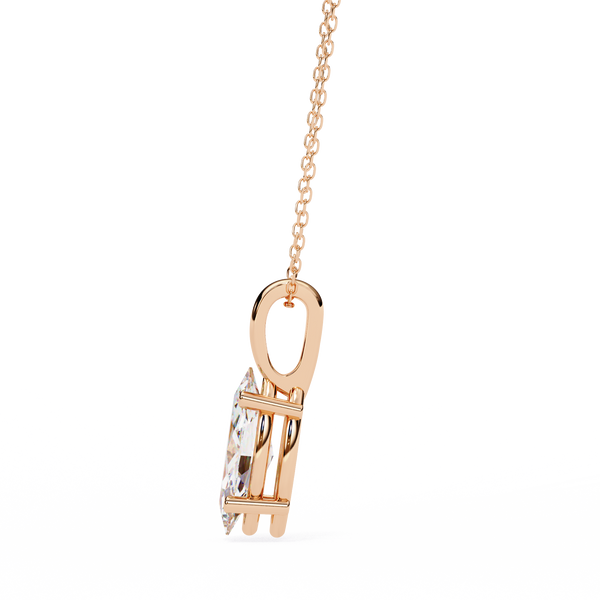 Luxurious Marquise Lab Grown Diamond Cut Solitaire Pendant