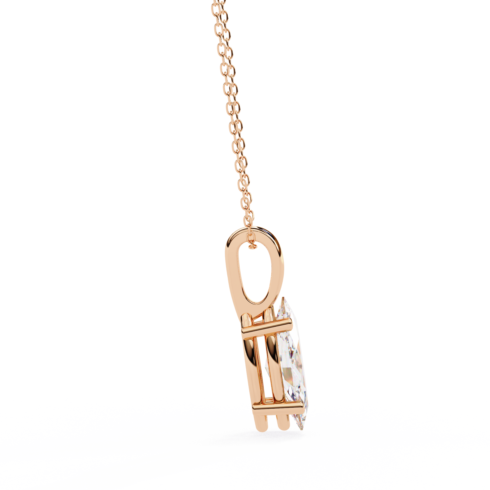 Marquise Cut Diamond Pendant Necklace