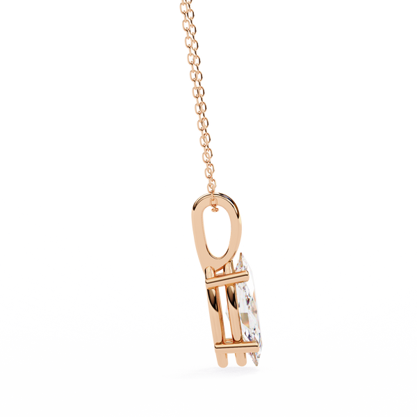 Luxurious Marquise Lab Grown Diamond Cut Solitaire Pendant