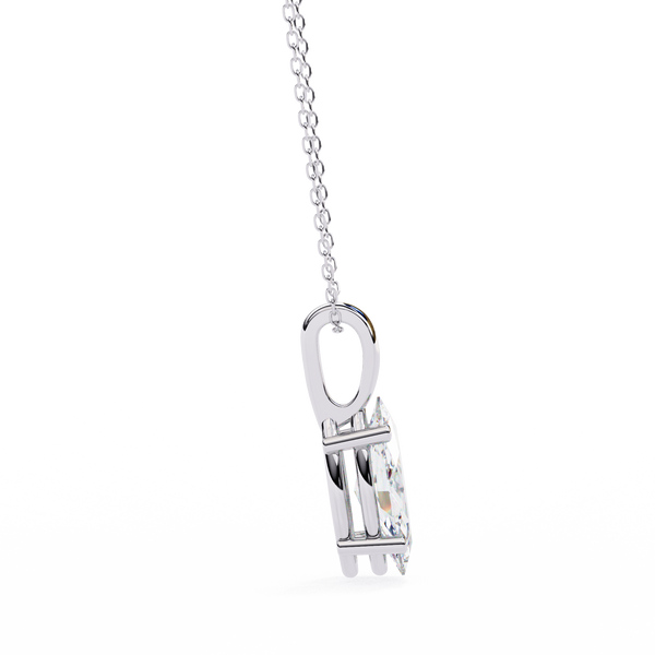 Luxurious Marquise Lab Grown Diamond Cut Solitaire Pendant