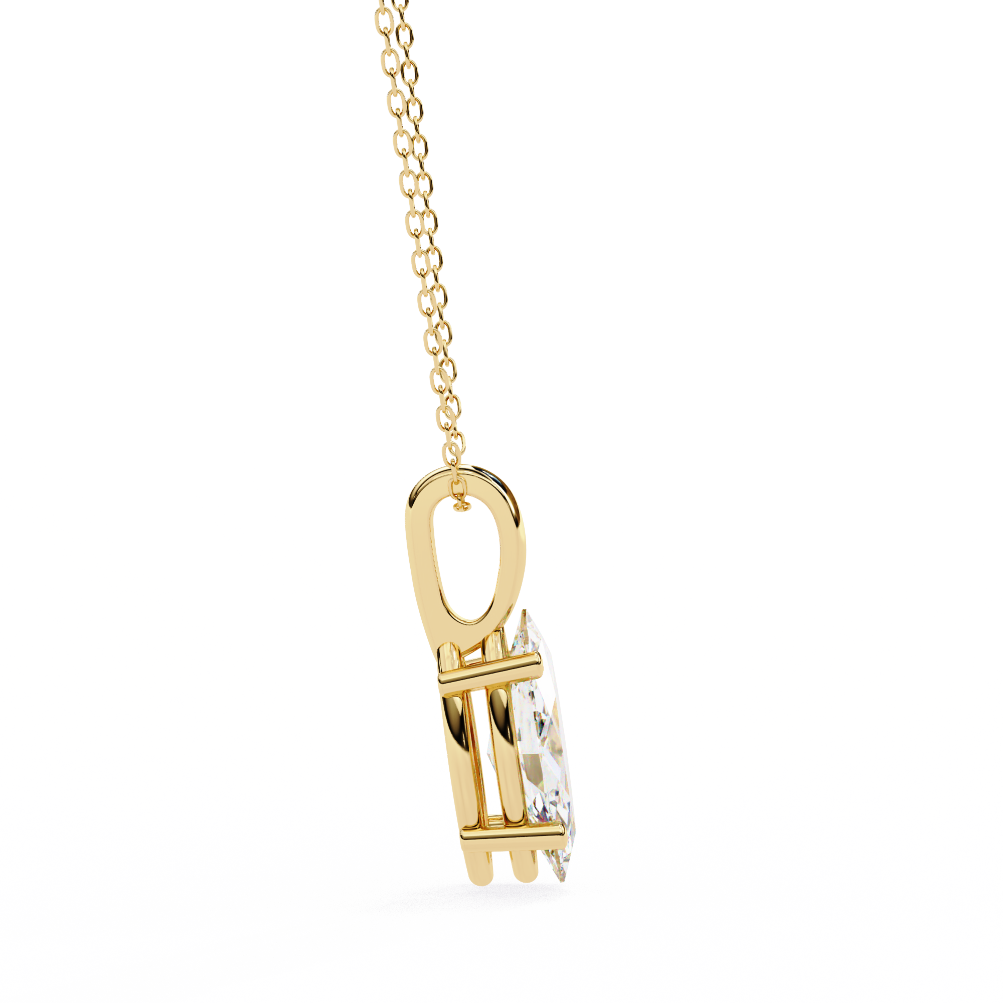 Marquise Cut Diamond Pendant Necklace