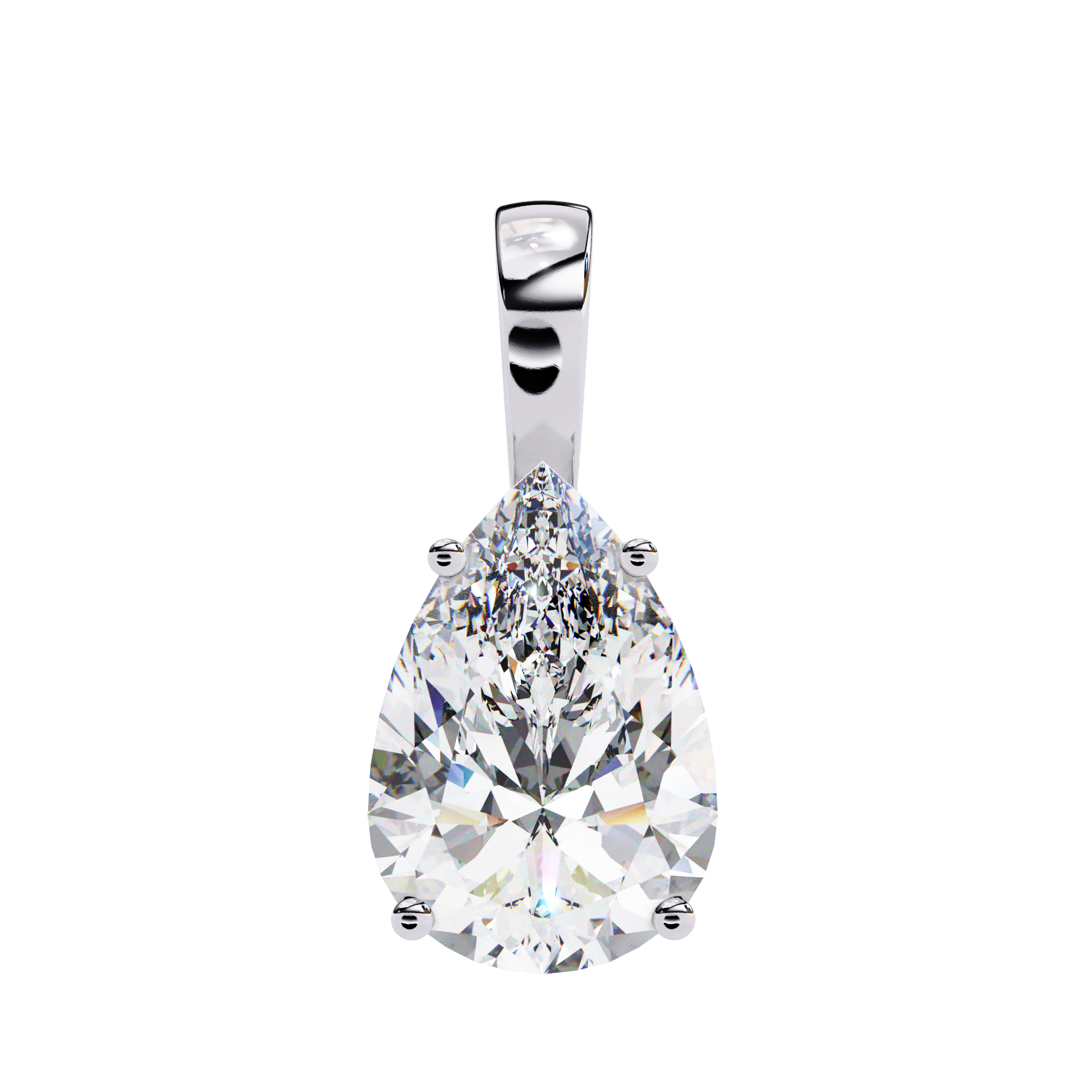 Pear-Shaped Diamond Pendant