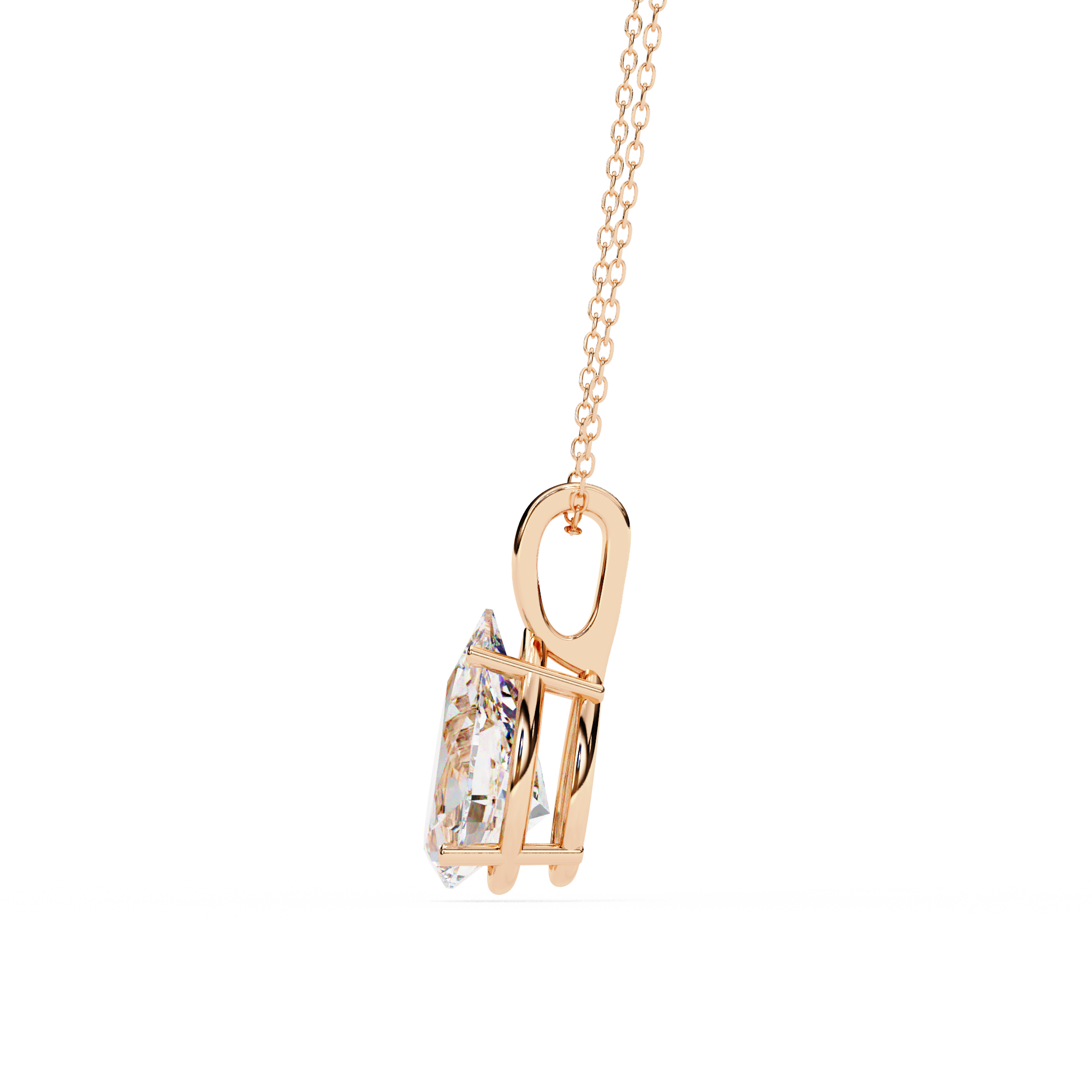 Pear-Shaped Diamond Pendant