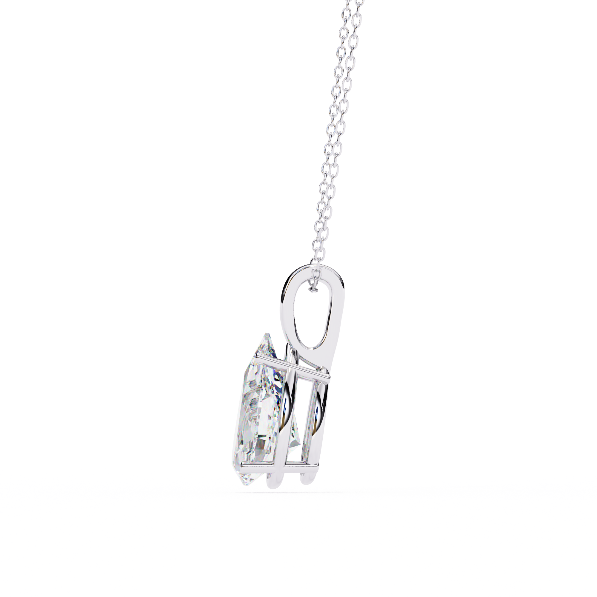 Pear-Shaped Diamond Pendant