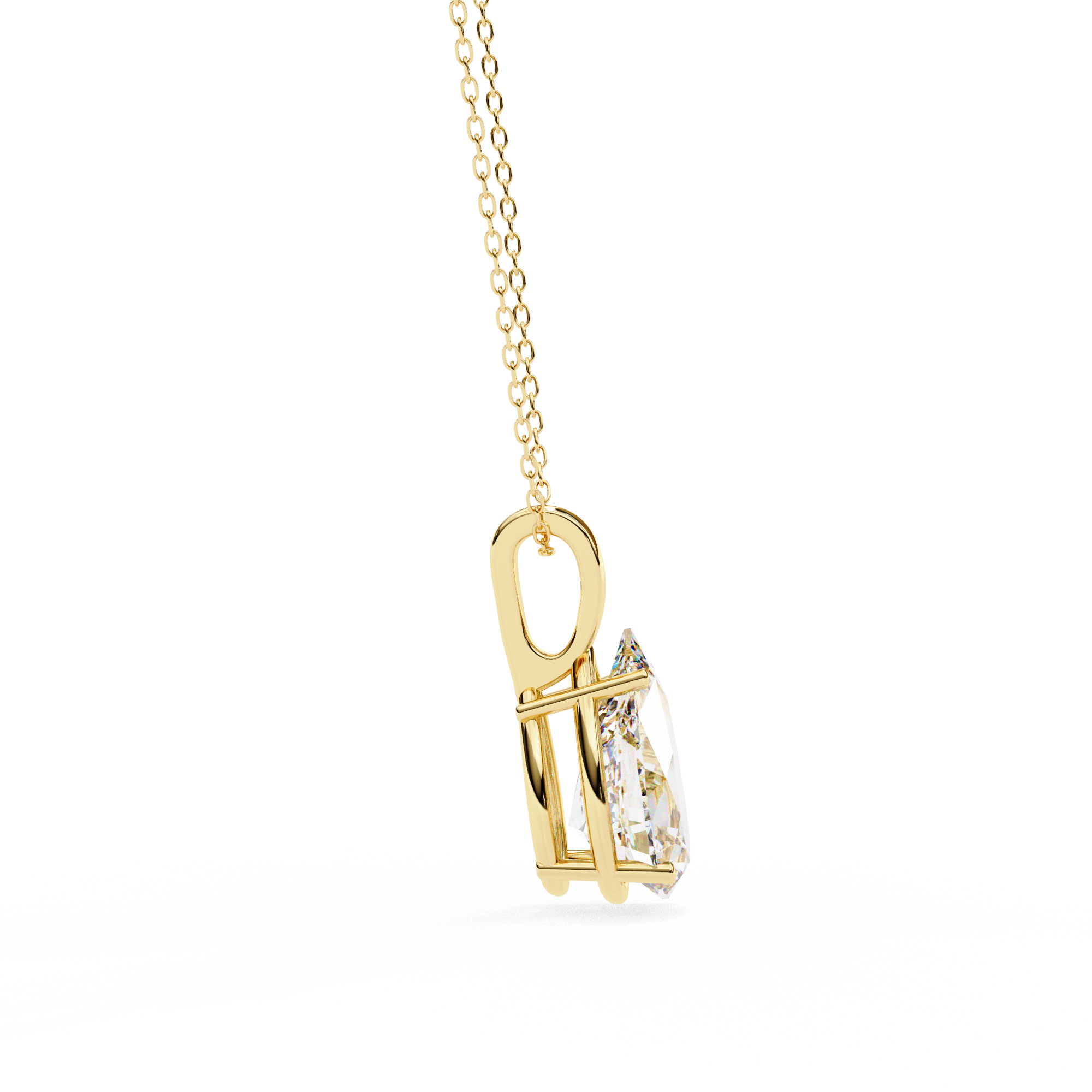 Pear-Shaped Diamond Pendant