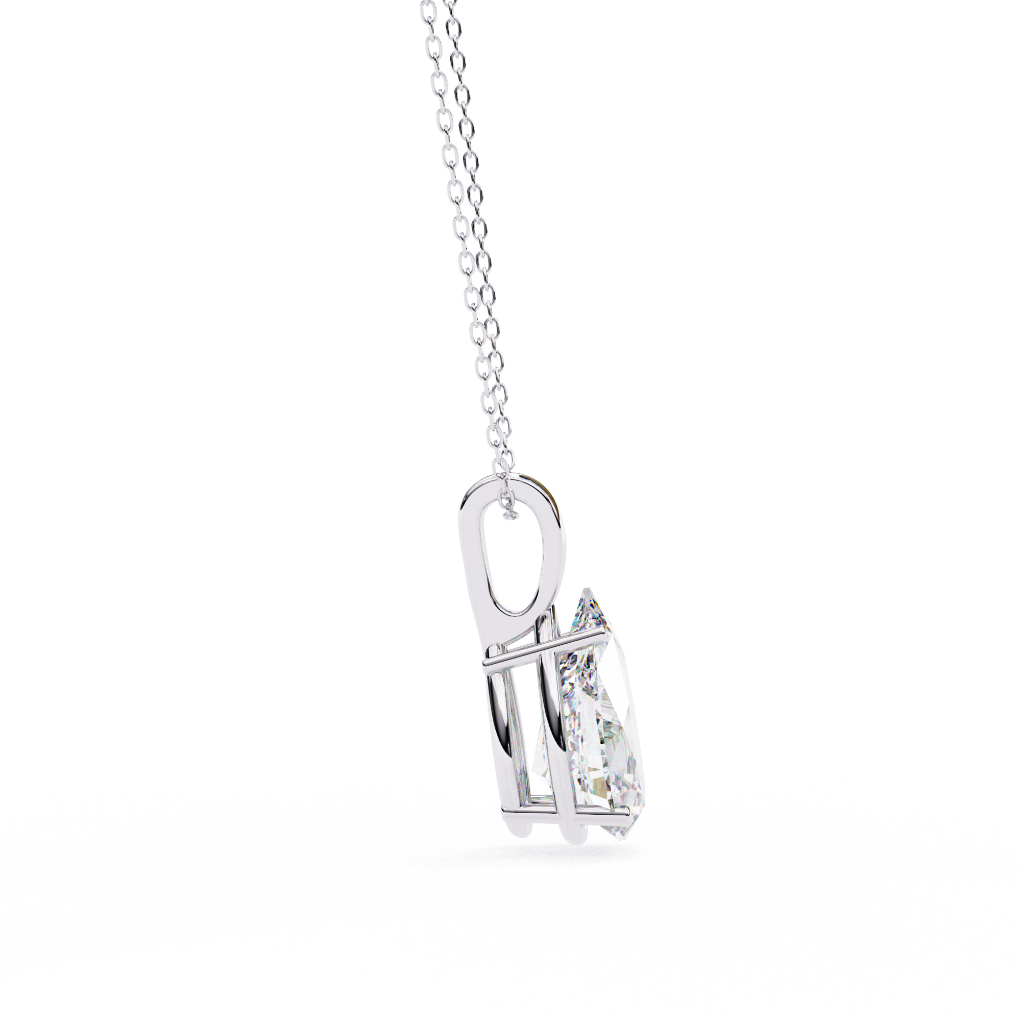 Pear-Shaped Diamond Pendant