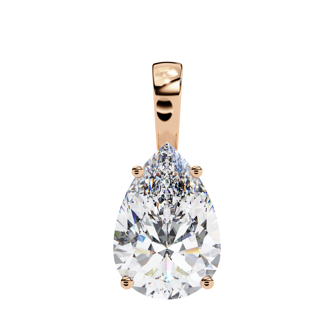 Pear-Shaped Diamond Pendant