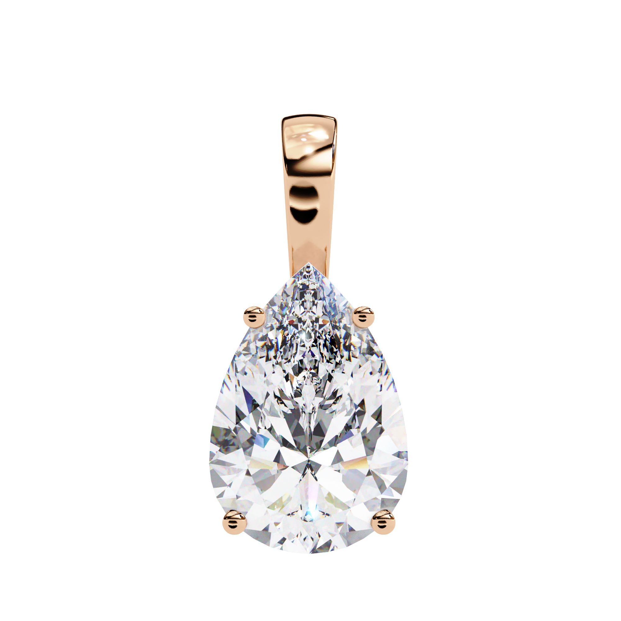 Pear-Shaped Diamond Pendant
