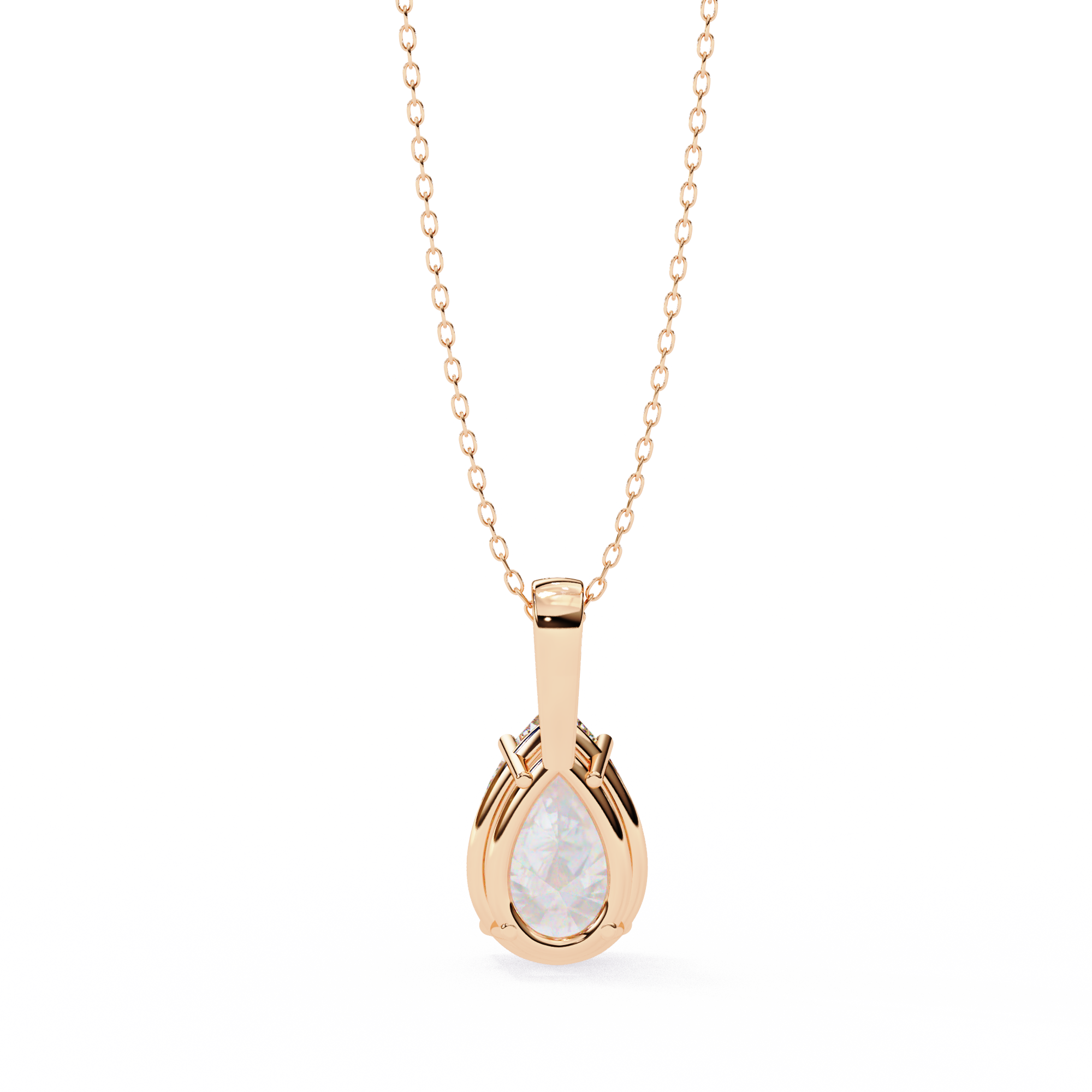 Pear-Shaped Diamond Pendant