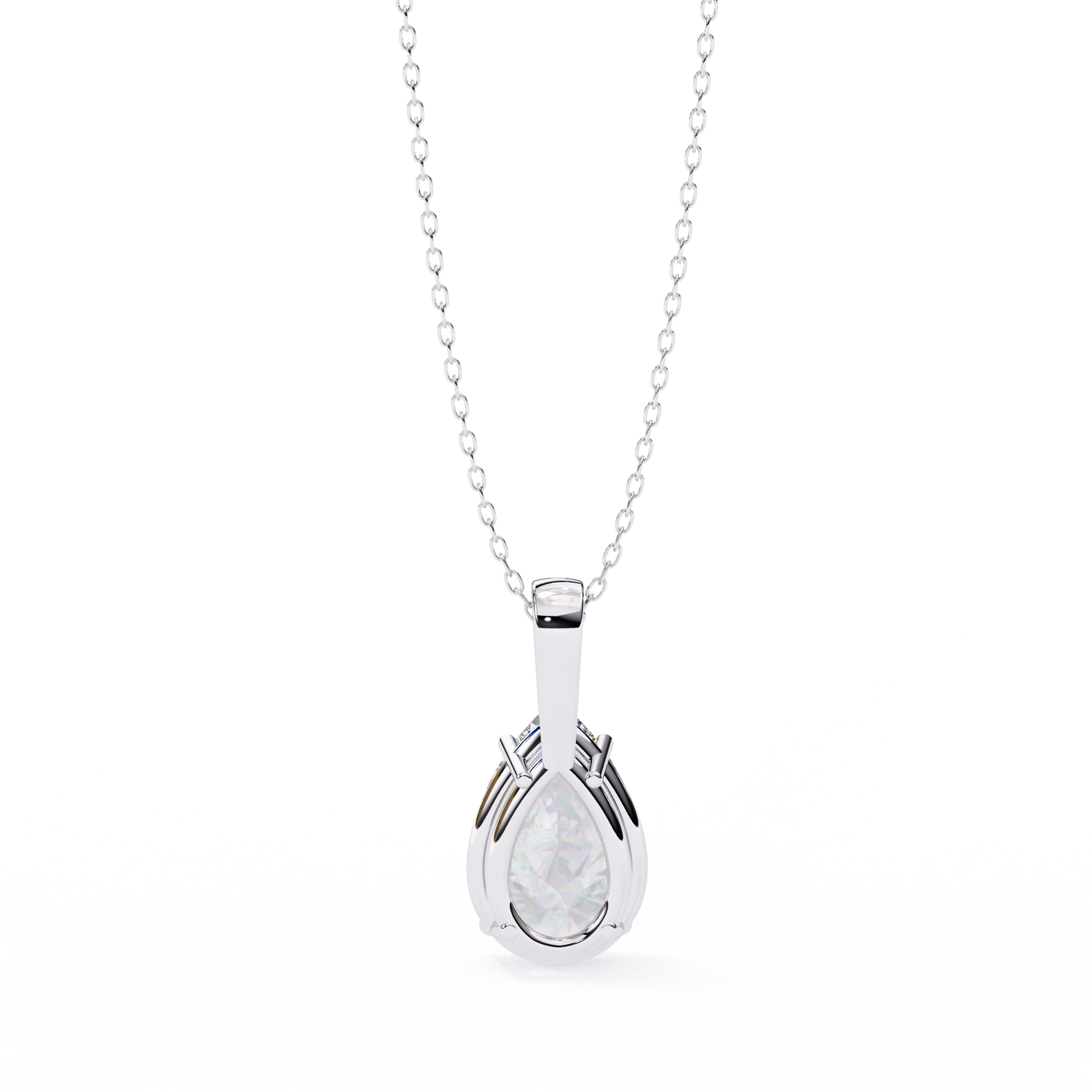 Pear-Shaped Diamond Pendant