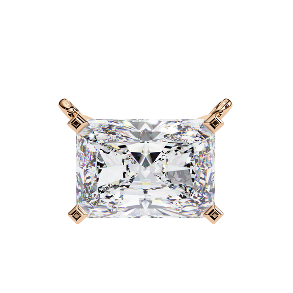 Classic Radiant Lab Grown Diamond Pendant