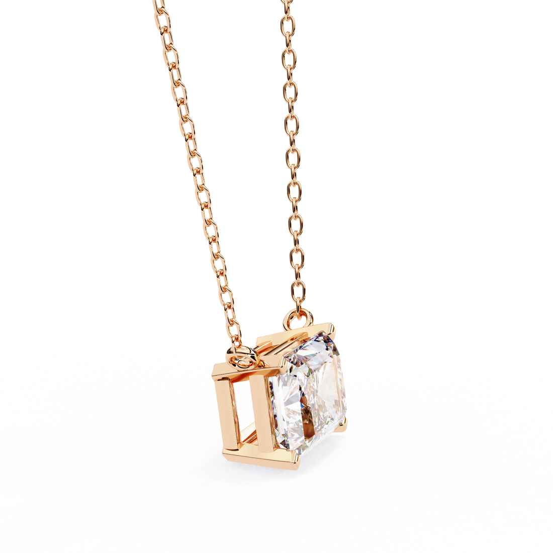 Classic Radiant Lab Grown Diamond Pendant