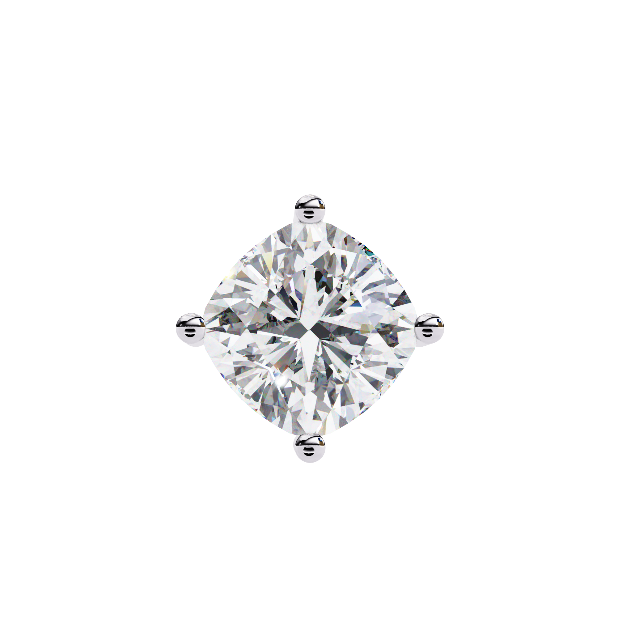 Elegant Cushion Cut Diamond Solitaire Pendant
