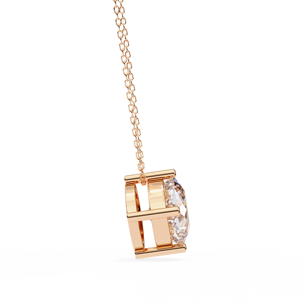 Elegant Cushion Cut Lab Grown Diamond Solitaire Pendant